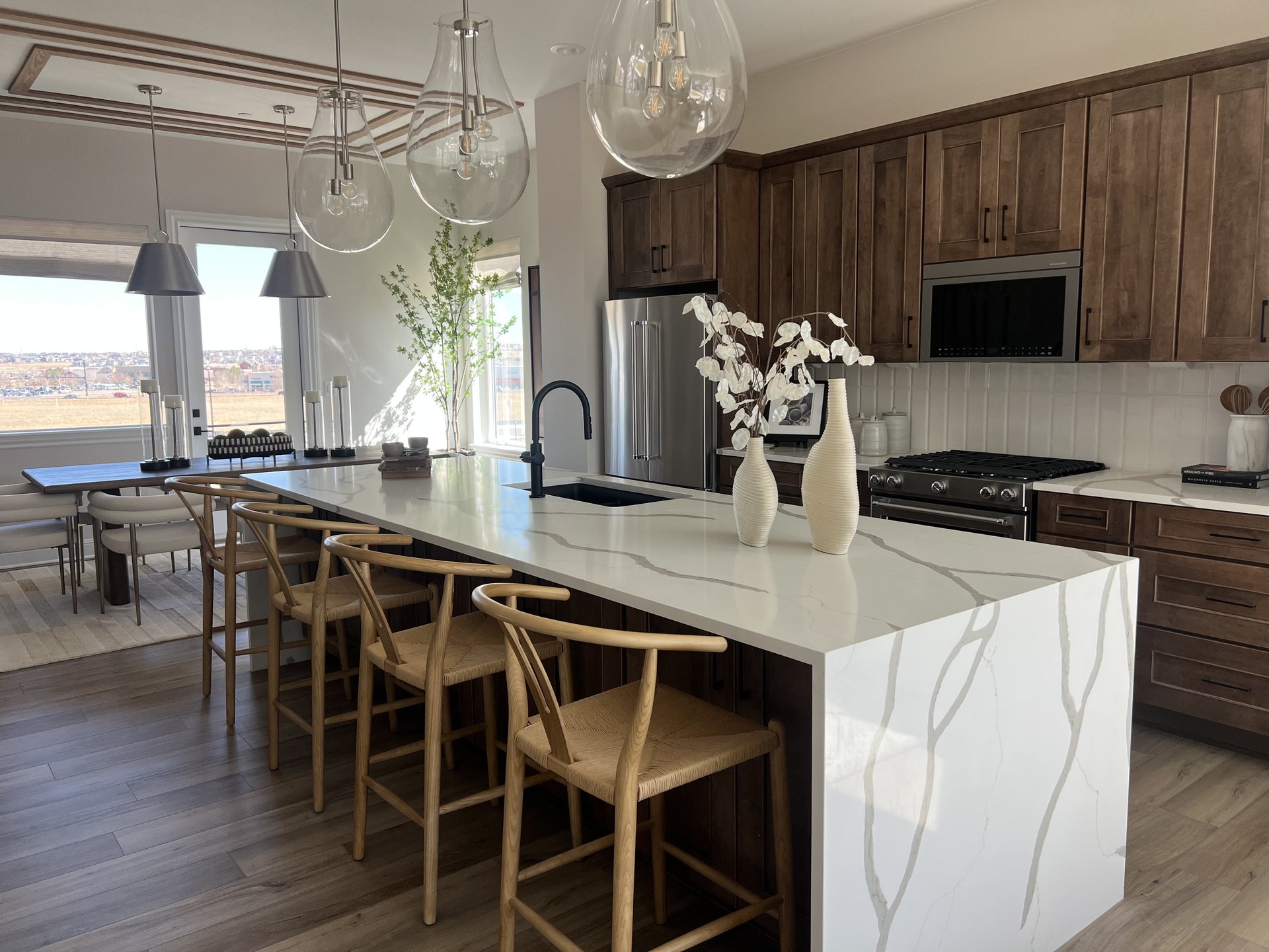 Happy family buying a home in Calgary